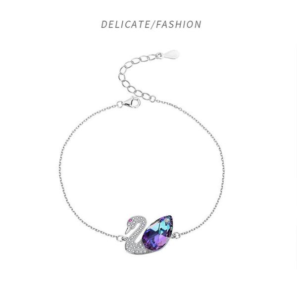 SWAN Pendants or Charms Type S925 Sterling Silver Aurora Bracelet for Gift Occasion