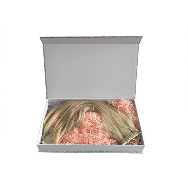 Glossy Full Printed Book Shaped Box Cardboard Magnet For Hair Extension Packaging