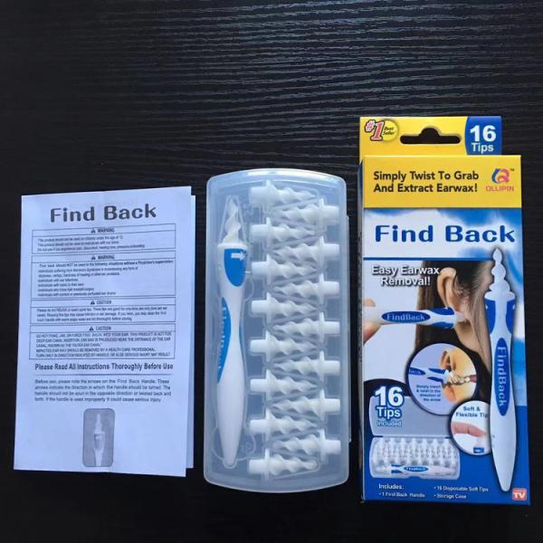 16 Soft Silicone Tips Ear Wax Removal Tool Reusable and Washable Hand Held Spiral Remover