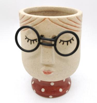 Porcelain Ceramic Plant Pots For Succulents Lovely Instagram 3D Unique LADY Shaped