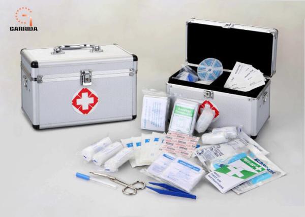 Aluminum Emergency First Aid Kit with Supplies First Aid Box for Home and Outdoor Activities