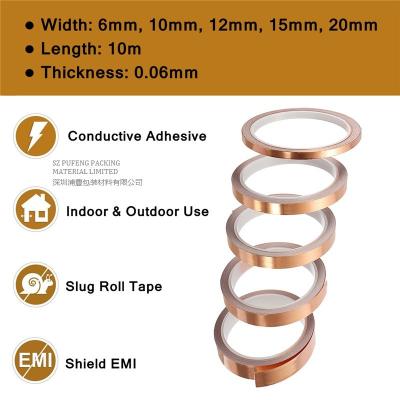 Heat Resistant Copper Foil Tape 0.2Ω -20℃ To +120℃ Temperature Resistance