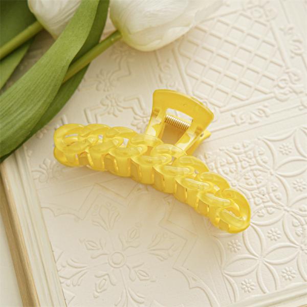 Candy colored water ripple link shape chain clip super Fairy Sweet hair clip back head hair accessories