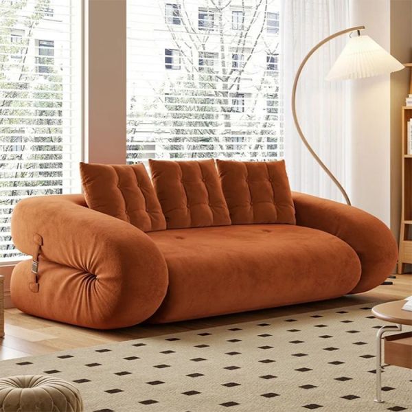 MOYI Modern Living Room Furniture Compression Sealed Package Sofa Bed Fabric Sofa Bed Couch Compressed Sofa