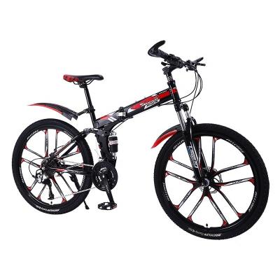 Customized Carbon Steel Frame Full Suspension Foldable Bicycle Folding Mountain Bike with 200KG Load Capacity