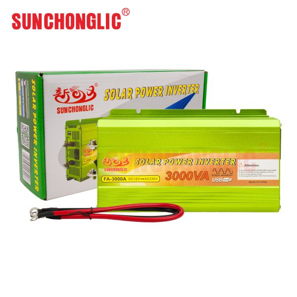 3000VA 24V to 220V Modified Sine Wave Solar Power Inverter with 5V USB Interface for Off-Grid Systems