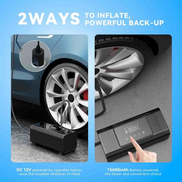 Double Cylinders Heavy Duty Truck Tyre Inflator Intelligent Wireless Car Inflation Pump