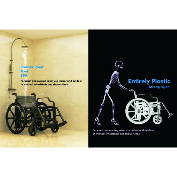 Silla de ruedas de resonancia magnética de plástico no metálico