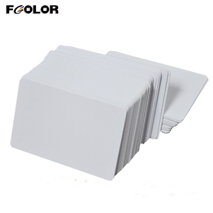 FCOLOR Wholesale Direct Price 230pcs White Customized PVC Inkjet Card for ID Card Printer