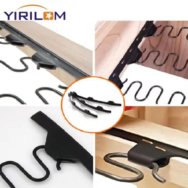 Custom 200m Length Nylon and PP Plastic Clip Strip for Sofa Zigzag Spring with 10cm and 12cm Knot Distance