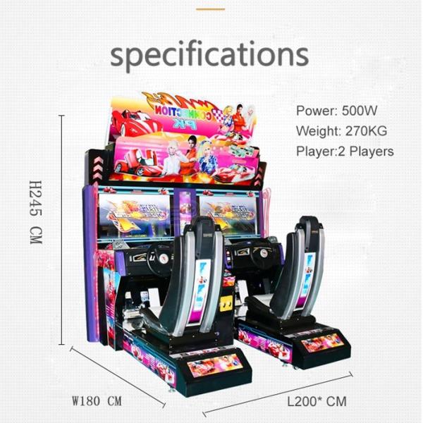 Двойные игроки опережают участвовать в гонке имитатор участвуя в гонке игровой автомат с красными местами