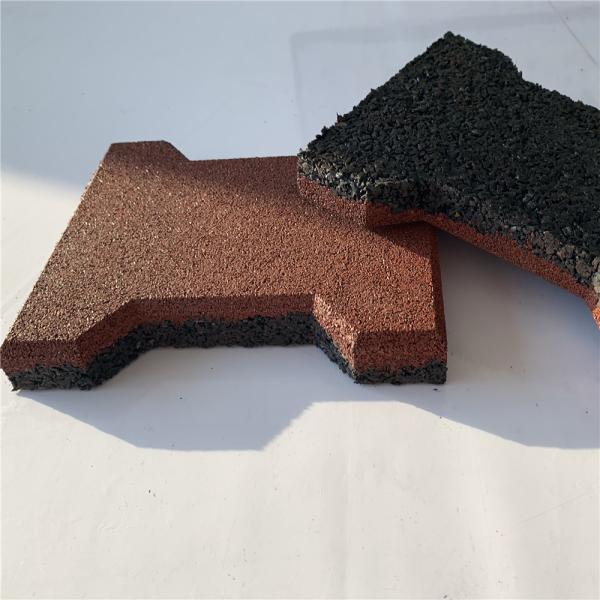 Plancher en caoutchouc stable pour chevaux léger Noir / Jaune Pavées en caoutchouc à os de chien