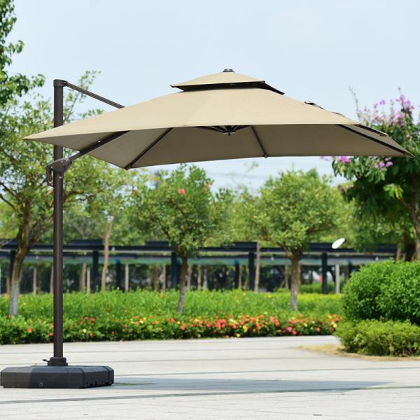 Outdoor Garden Restaurant Windproof Cantilever Picnic Aluminum Alloy Patio Umbrella for Leisure