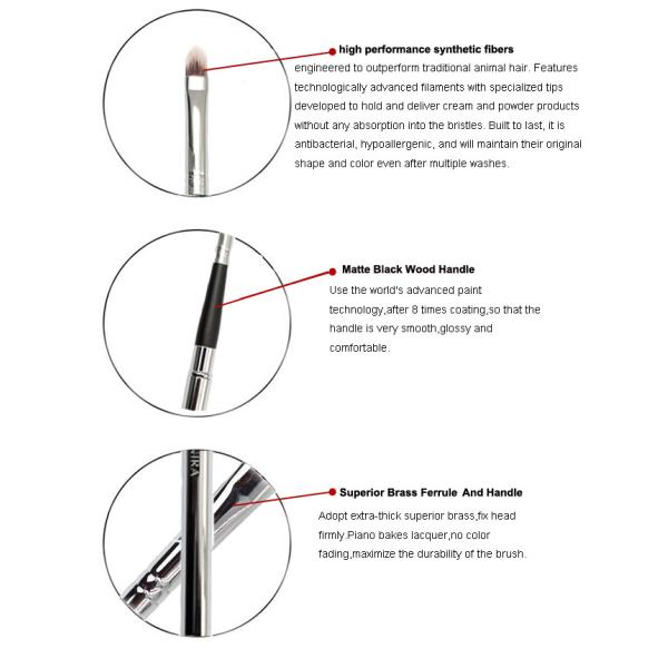 Escova retrátil portátil de alta qualidade do ocultador da composição com tampa do metal