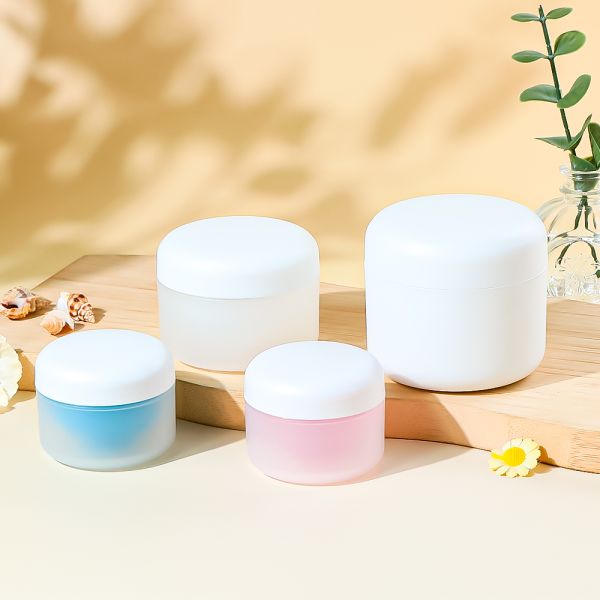 Customizable Matte Finish Plastic Cream Jar with Secure Screw Cap for Skincare Packaging