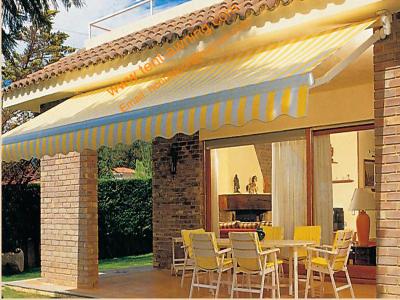 Outdoor Aluminum Manual or  Motorized Remote Control Patio Awning