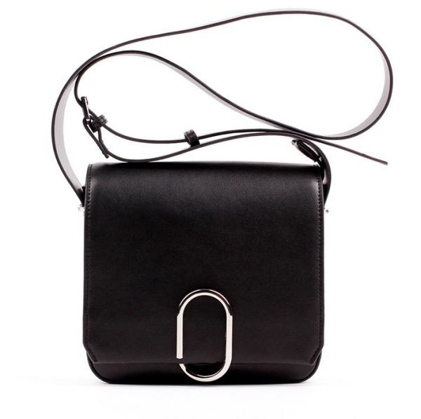 High-end European and American fashion buckle shoulder bag women's singles shoulder bag leather small square package