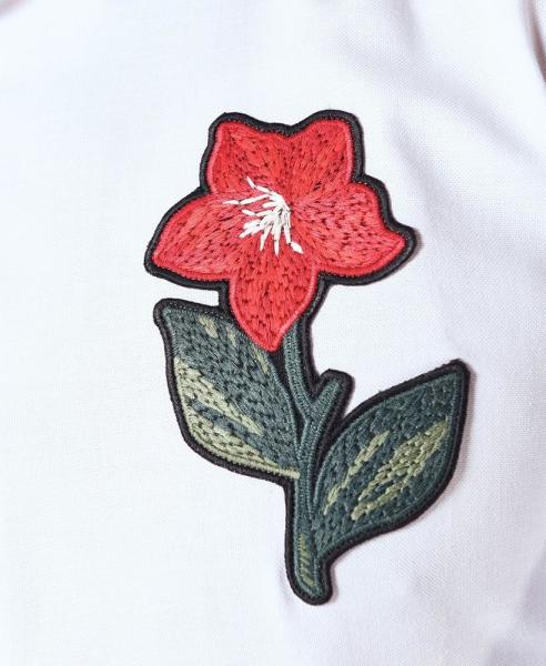 Custom Embroidery Mens Fashion Casual Shirts , White Long Sleeve Collar Shirt