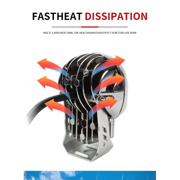 Motorcycle Head Lights 3inch 40W Dual Color LED Spotlight for Skull Headlight Fog Lamp