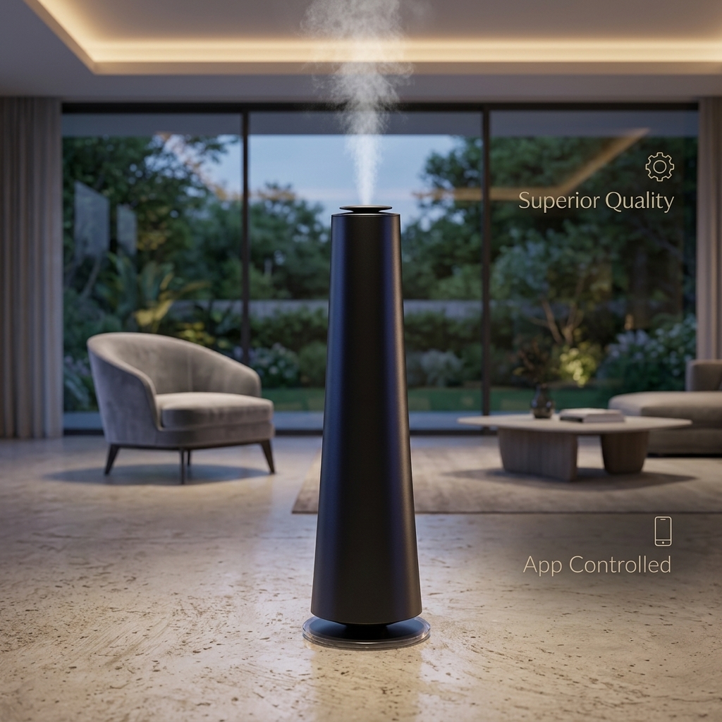 Columnar Bluetooth Fragrance Diffuser 3000m3 Coverage 500ml Hotel Air Diffuser