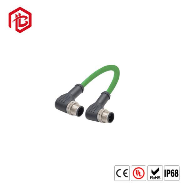 Соединитель датчика кабельного соединителя M12 водоустойчивой штепсельной вилки мужской женский с кабелем 2m