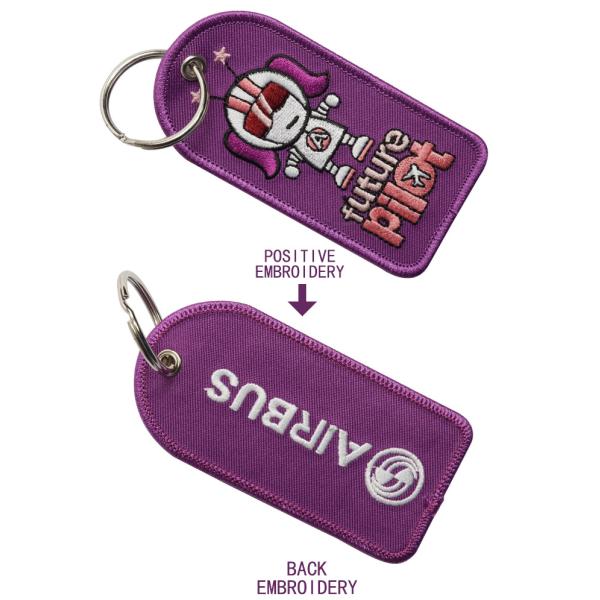 Custom Embroidered Key Tags Personalized Embroidered Keychains Merrow Border