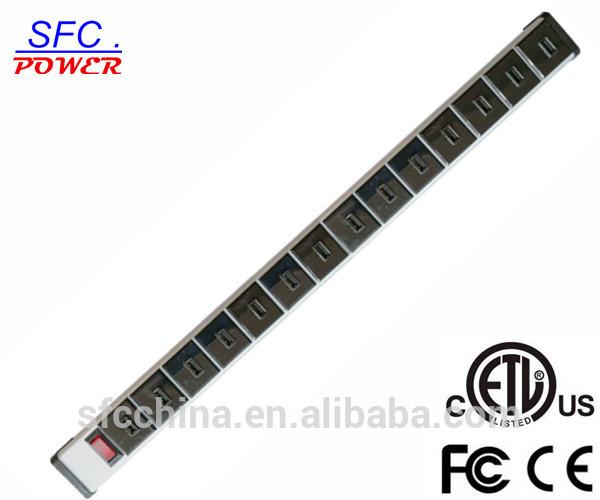 ETL FCC CE Approved aluminum alloy 5V 2.1A USB 14 port charger for Laptop,Smart Charging Strip for Cell Phone