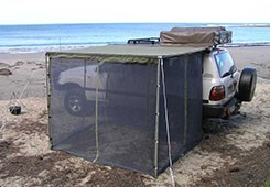 4 Square Meters Car Side Awning Anti Mosquito Tent Net in Grey