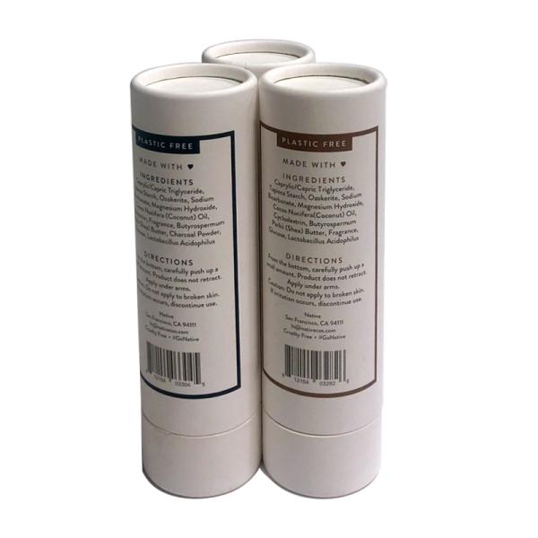 Ultralight White Cardboard Tube Packaging , Biodegradable Round Paper Tube Packaging