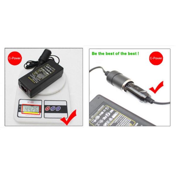Modern 60W Car Adapter DC 12V to AC 220V with Desktop Connection 12VDC 5A Power Supply