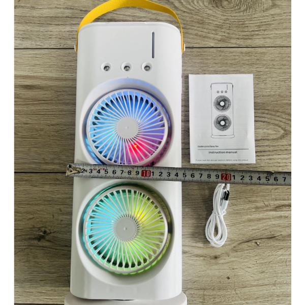 Household White Dual Fan Air Cooler with Remote Control and Cooling Function