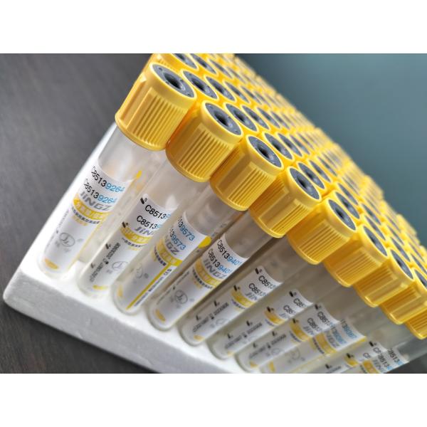 Медицинская вакуумная трубка для сбора крови JINGZ 2-10 мл Гелевая тромбоактиваторная трубка с желтым верхом