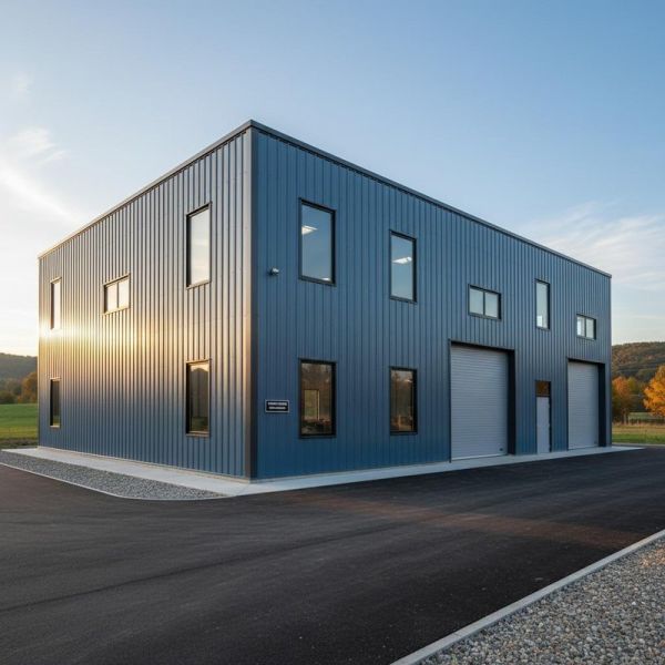 Commercial Metal Workshop Buildings Powder Coated / Painted Steel Workshop Building