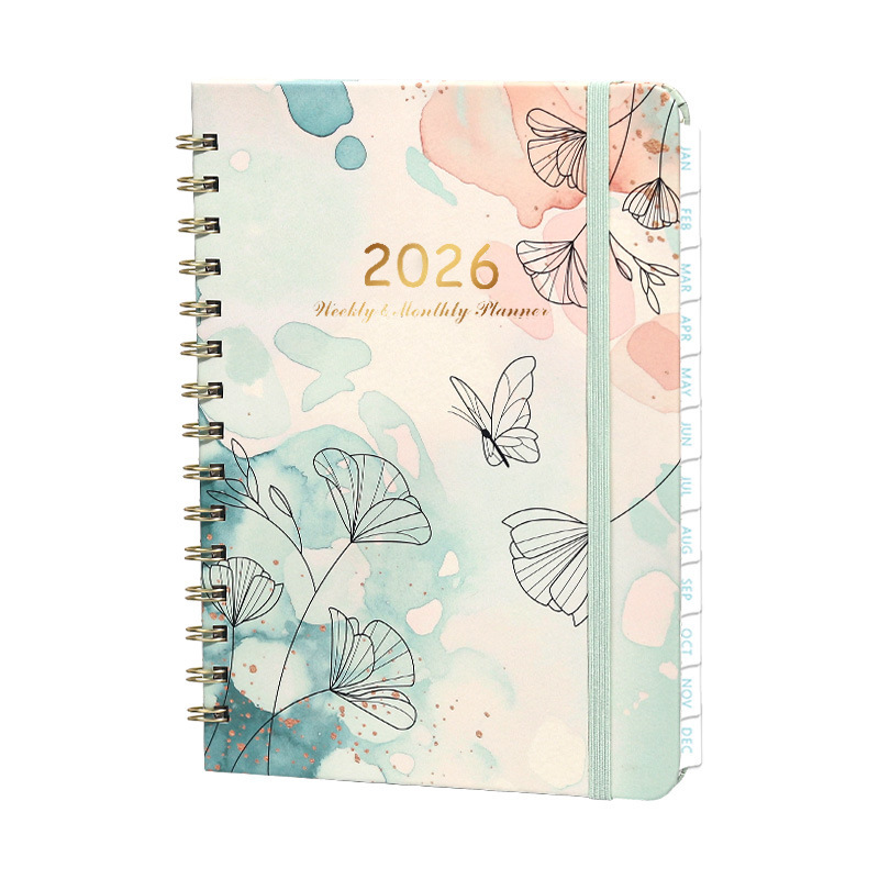 Elastic Band Closure Custom Journal Notebook in 5.8 X 8.3 Inches Size for Customer Requirements