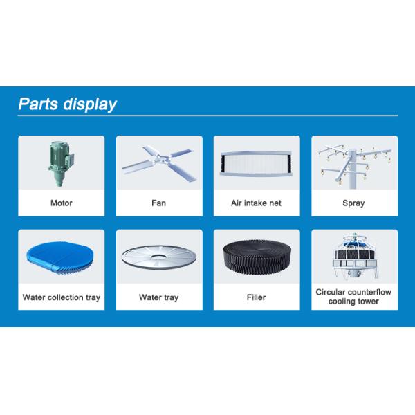 300T FRP Open Circular Counter-flow Cooling Tower for Industrial Cooling Efficiency and Performance