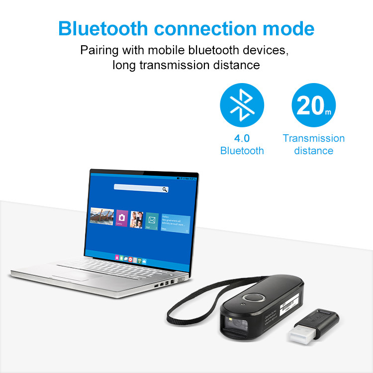 Портативная работа кода блока развертки QR штрихкода 1D 2D Bluetooth с POS ПК Windows
