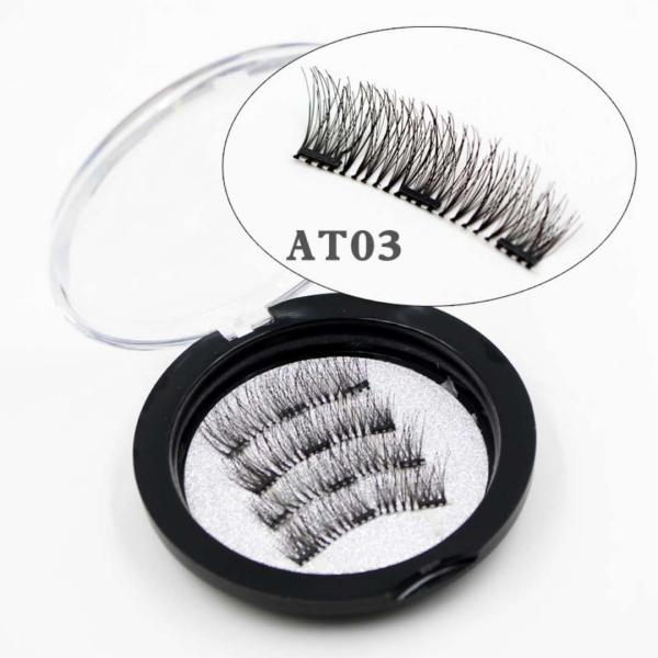 Comfortable Crisscross Magnetic Fake Lashes Natural Looking Custome Packing