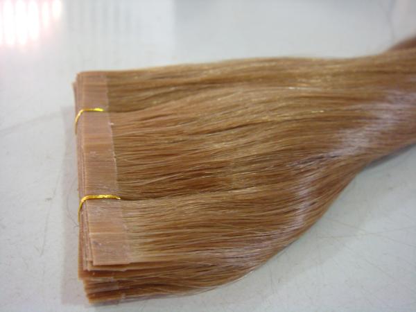 Heat Resistant Reusable Hair Extensions Human Hair Blonde Customized