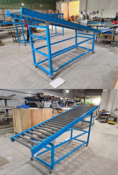 220V/380V/Manual Power Supply Inclined Roller Conveyor Line for Multi-Level Transfer