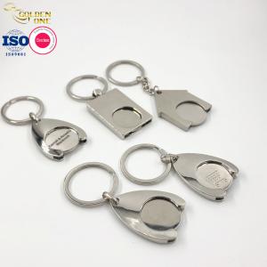 Angel Laser Euro Trolley Coin Keyring Personalised Keychain Shopping Cart Coin