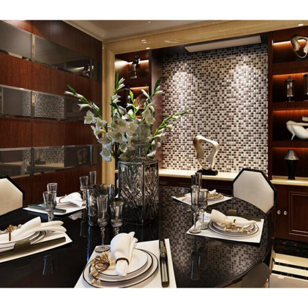 Diamond Crystal Plated Glass Kitchen Backsplash Mosaic Tiles 15 X 15mm