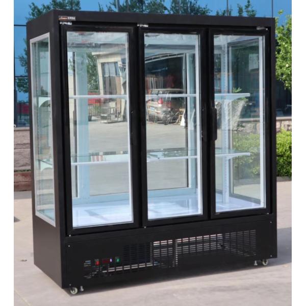 Four doors full transparent glass refrigerated fresh flower display cabinet