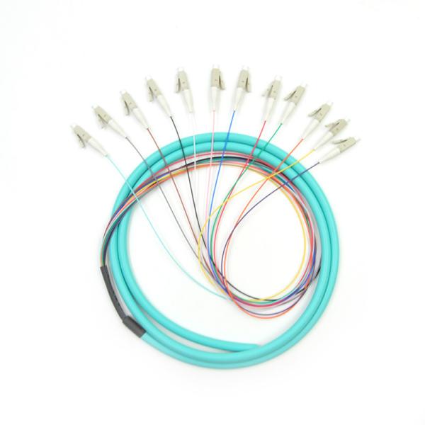 12 Strand 50/125 LC UPC Multimode OM3 Fiber Optic Pigtail