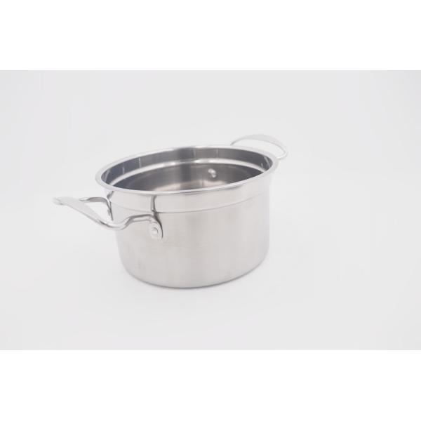 Casserole Set Silver 9.5cm Stainless Steel Cooking Pot