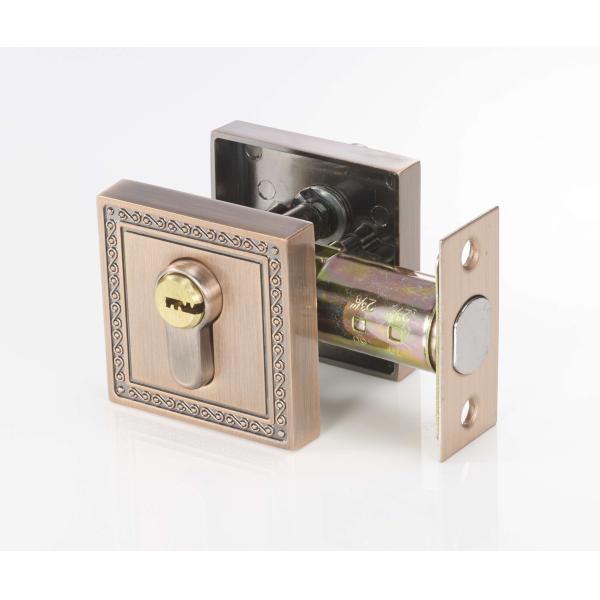 Полированный латунь квадратный замок Дэдболт Античная медь