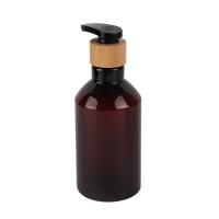 200ml 300ml 500ml Refillable Amber Bottles Slanted Shoulder PET Plastic Bottle For Lotion