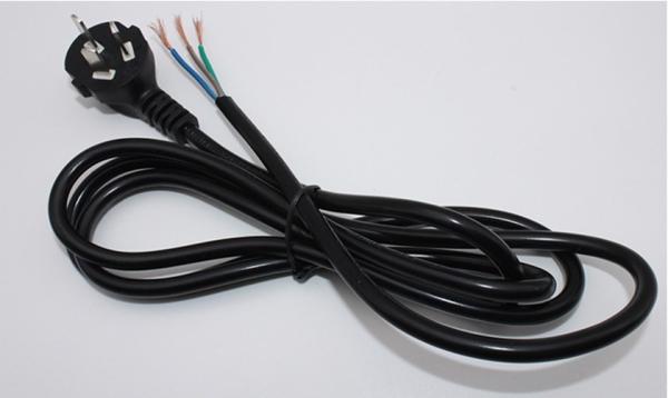 Hot sale BS 3 pin 10A AC Power Cable With Stripped 0.5m-10m OEM power cord