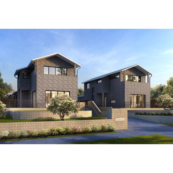 Certified Modern Prefab Villa Townhouse Galvanized Light Gauge Steel Frame