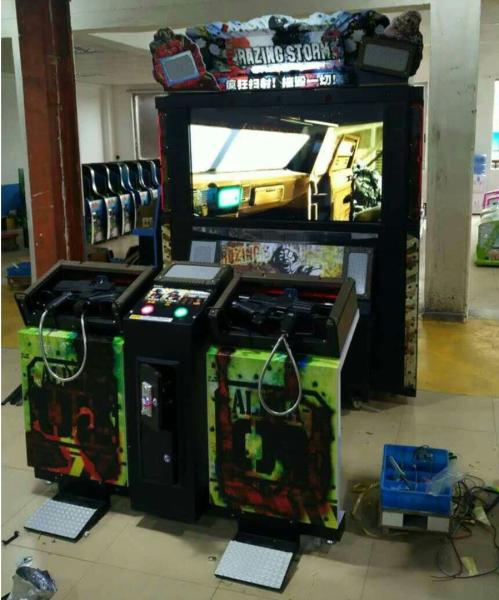Indoor Razing Storm Arcade Machine Coin Operated Interesting Arcade Shooting Machine