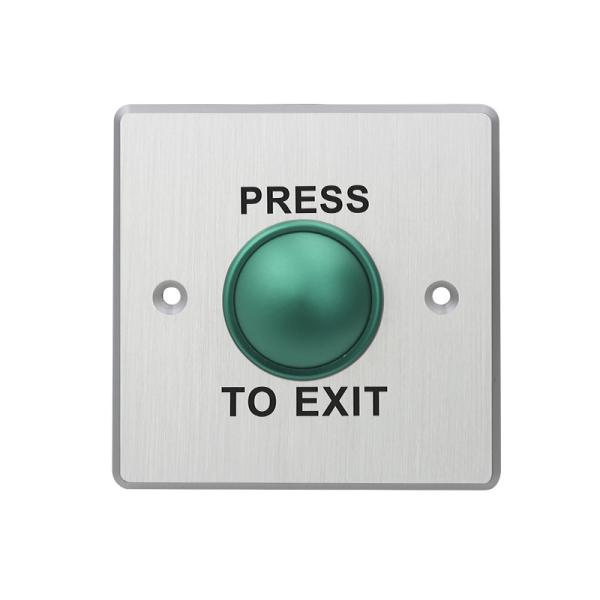 Mushroom Push Button with Metal Plate and Square European Size